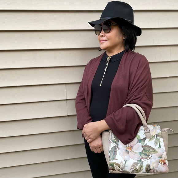 Floral Watercolour Print Handbag - Picture 9 of 9